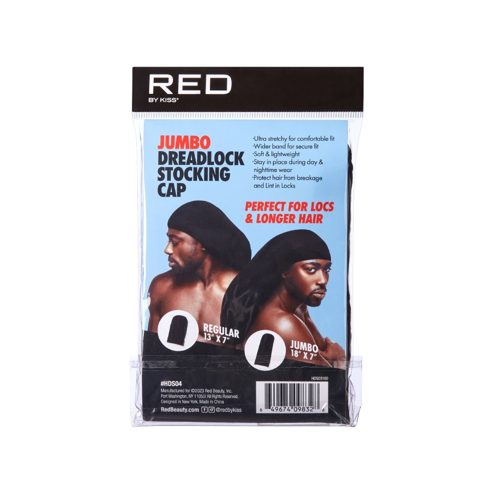 Red by Kiss Dreadlock Stocking Cap – Secure Fit for Locs & Braids | Regular & Jumbo Sizes | HDS03–HDS04 - Beauty Exchange Beauty Supply