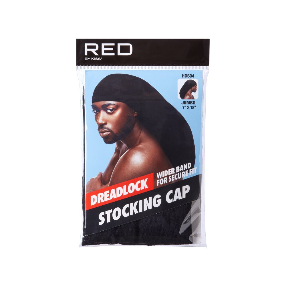Red by Kiss Dreadlock Stocking Cap – Secure Fit for Locs & Braids | Regular & Jumbo Sizes | HDS03–HDS04 - Beauty Exchange Beauty Supply