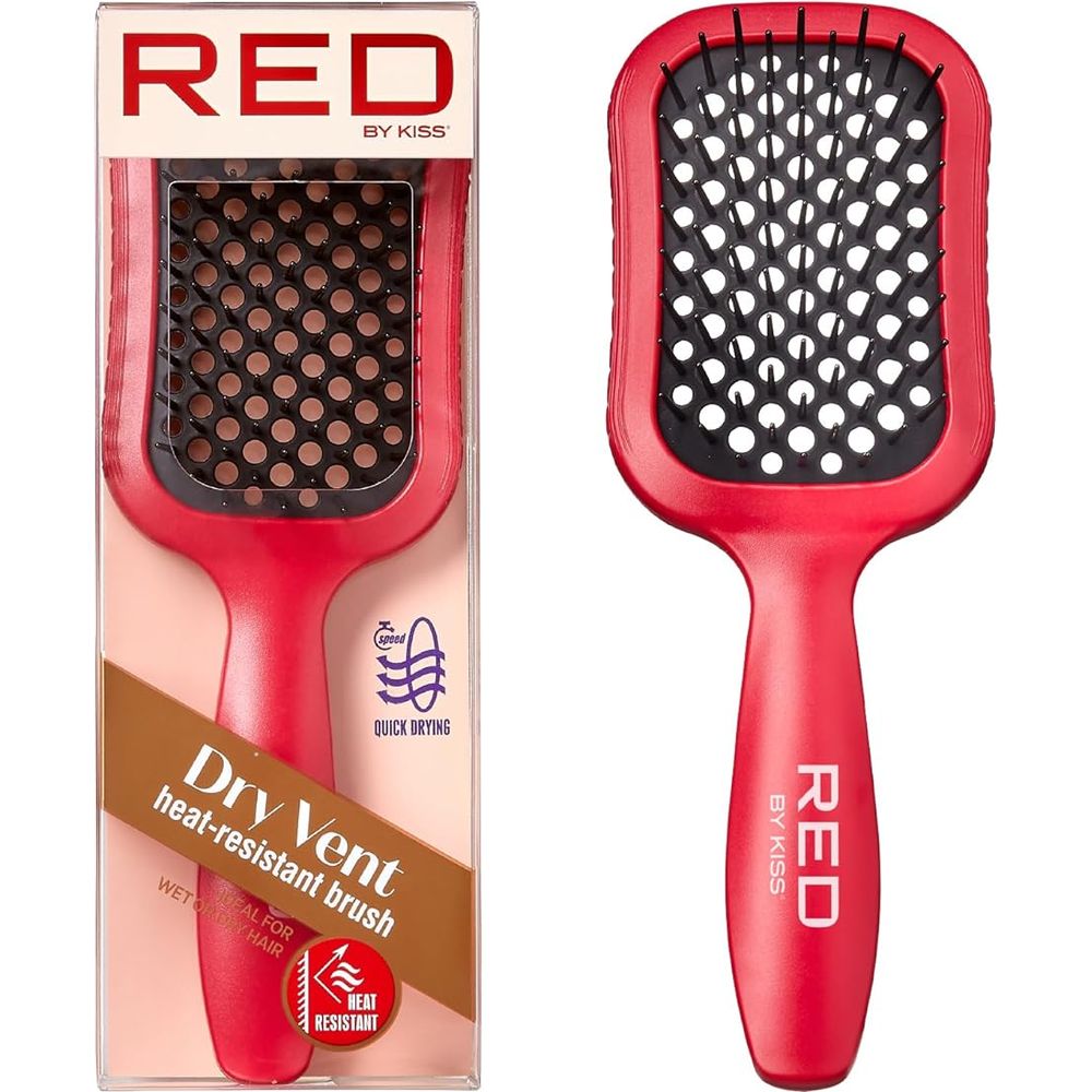 Red by Kiss Dry Vent Brush HH47 – Fast Drying, Volume & Detangling | Size: Vent Brush - Beauty Exchange Beauty Supply