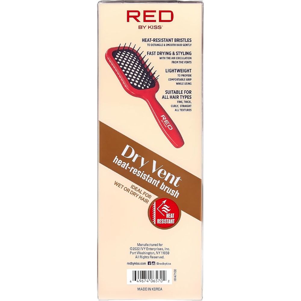 Red by Kiss Dry Vent Brush HH47 – Fast Drying, Volume & Detangling | Size: Vent Brush - Beauty Exchange Beauty Supply