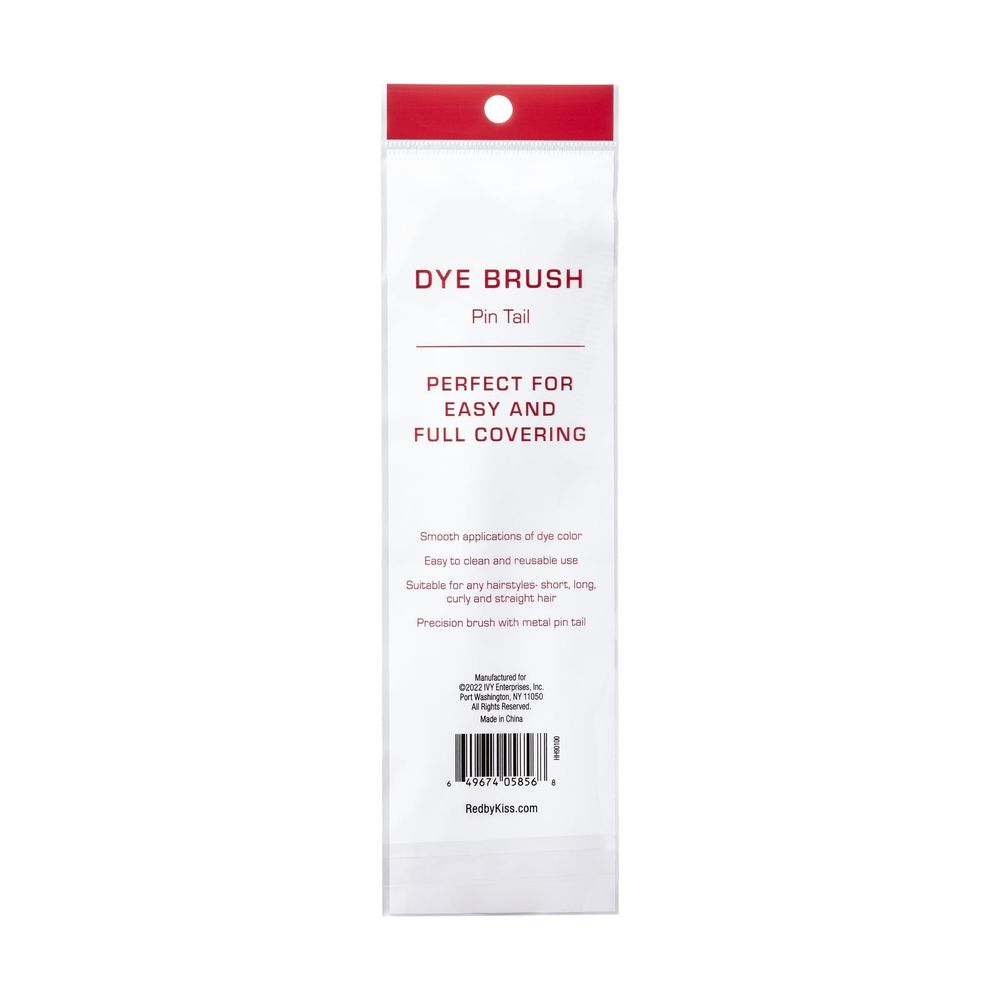 Red by Kiss Dye Brush with Pin Tail – Precision Color Application & Easy Parting | HH90 | Dual - Ended, Salon - Quality Tool - Beauty Exchange Beauty Supply