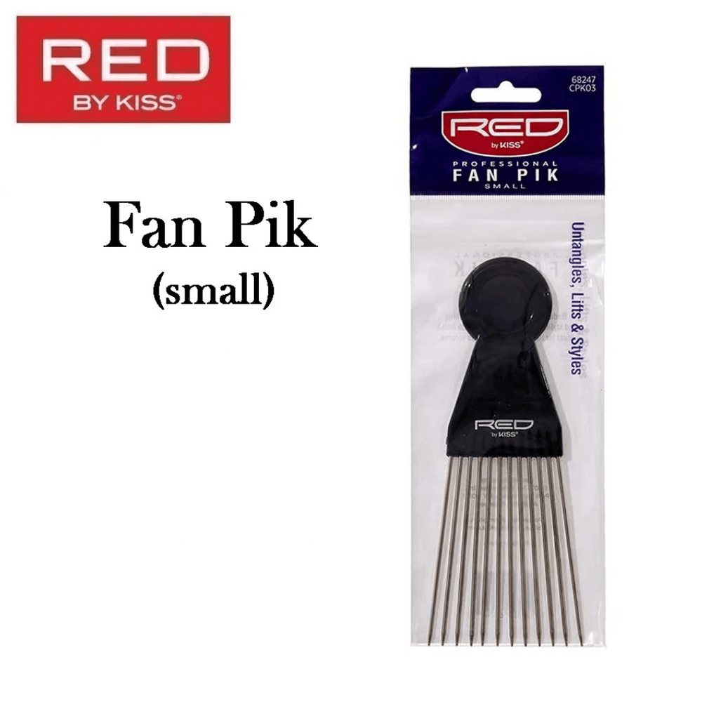 Red by Kiss Fan Pik Comb – CPK03 | Volumizing Pik for Afro, Coily & Curly Hair | Fluff, Shape & Stretch Without Breakage - Beauty Exchange Beauty Supply
