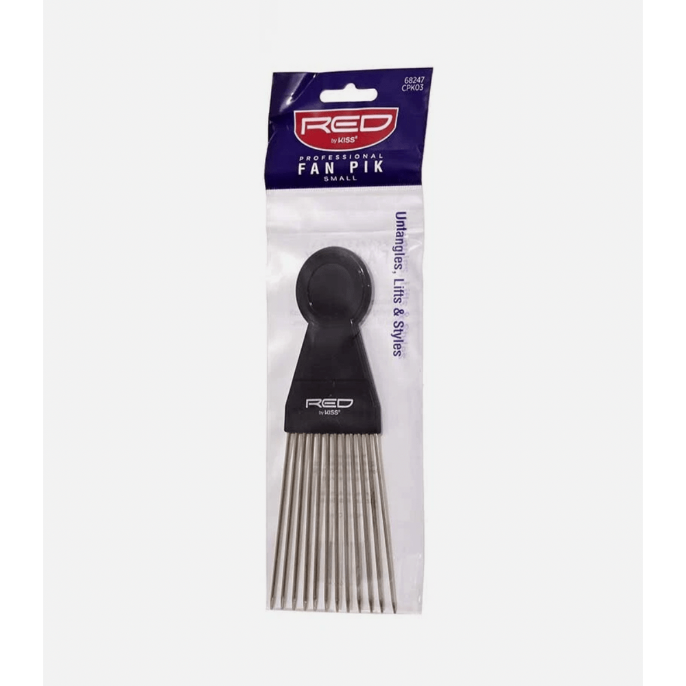 Red by Kiss Fan Pik Comb – CPK03 | Volumizing Pik for Afro, Coily & Curly Hair | Fluff, Shape & Stretch Without Breakage - Beauty Exchange Beauty Supply