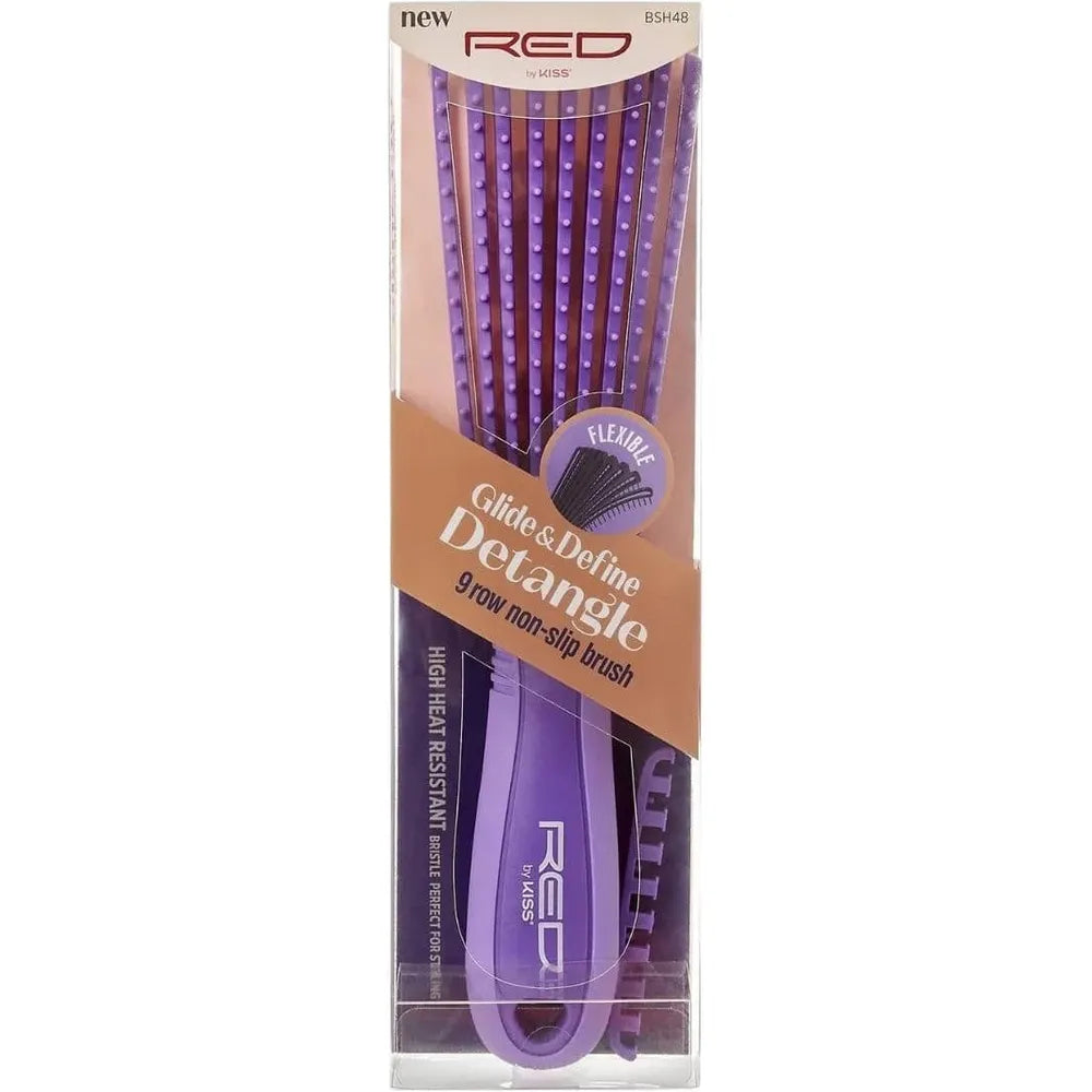 Red by Kiss Glide & Define Brush HH63 – Smooth Detangling & Curl Definition | Size: Detangling Brush - Beauty Exchange Beauty Supply