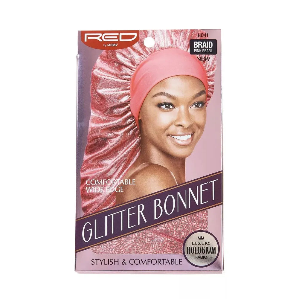 Red by Kiss Glitter Bonnet Luxury Hologram Fabric - Beauty Exchange Beauty Supply