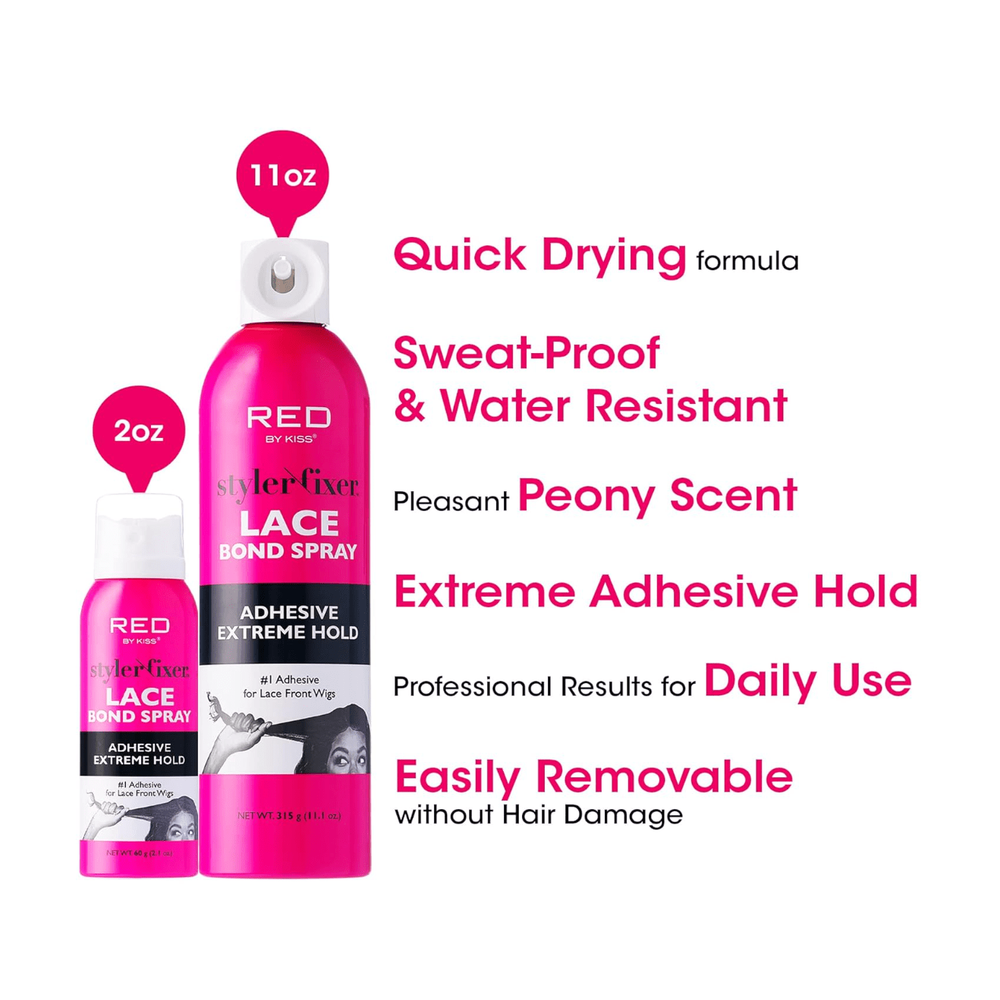 RED by Kiss Hair Glue Spray Adhesive – Extreme Hold - Beauty Exchange Beauty Supply