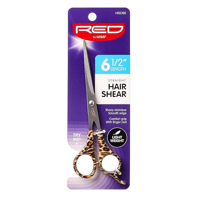 Red by Kiss Hair Shear 6½" – HSC65 | Long Blades for Smooth, Professional Cuts - Beauty Exchange Beauty Supply