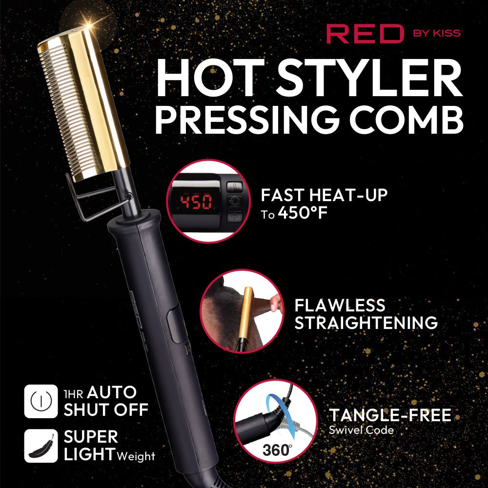 Red by Kiss Hot Styler Pressing Comb - Beauty Exchange Beauty Supply