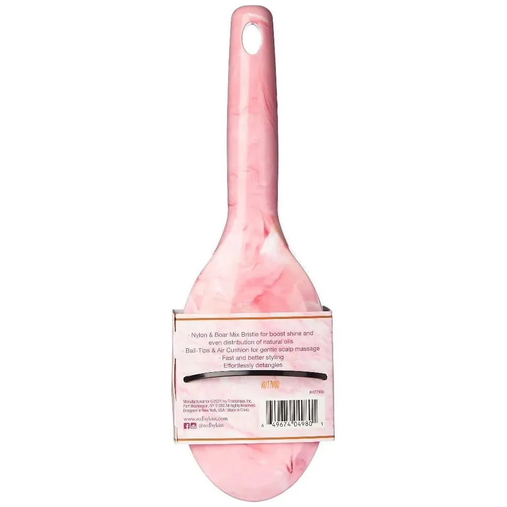 Red by Kiss Marblous Round Paddle Brush HH27 – Style, Smooth & Volumize in One Stroke | Size: Full Round Paddle - Beauty Exchange Beauty Supply