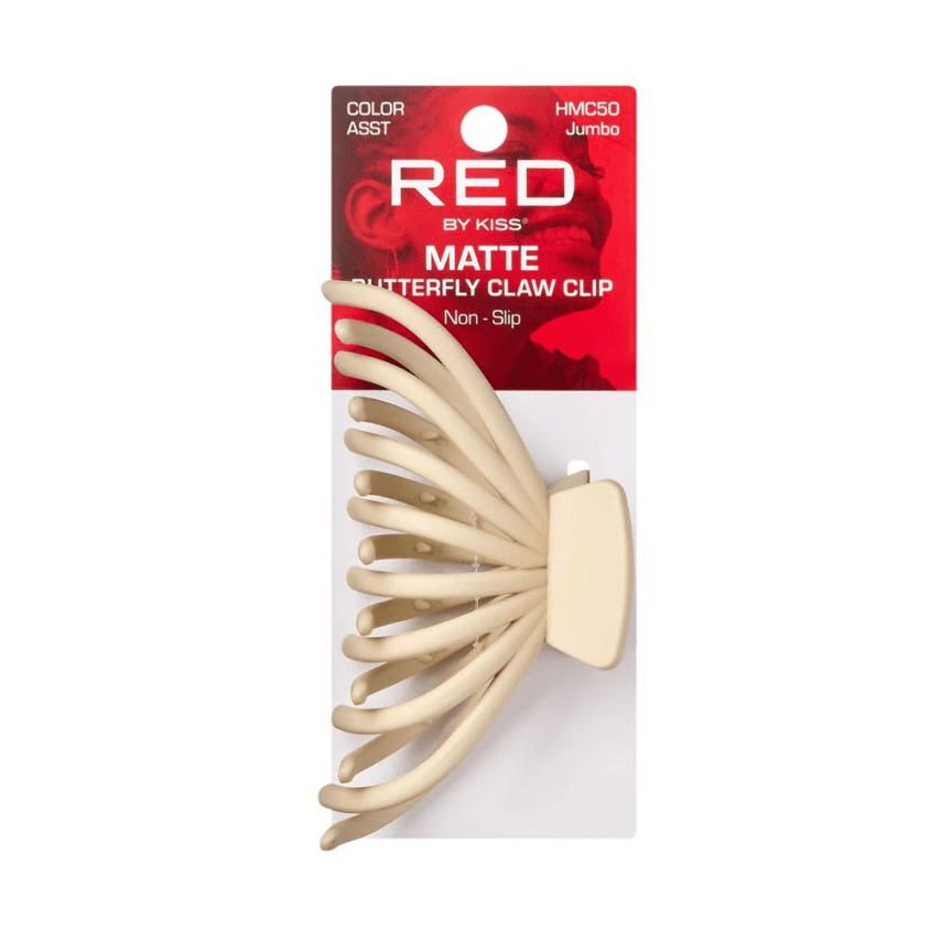 Red by Kiss Matte Butterfly Claw Clip – Jumbo, Assorted Colors, Strong Hold (HMC50) - Beauty Exchange Beauty Supply
