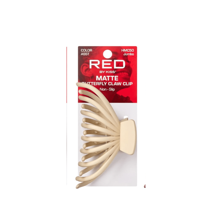 Red by Kiss Matte Butterfly Claw Clip – Jumbo, Assorted Colors, Strong Hold (HMC50) - Beauty Exchange Beauty Supply