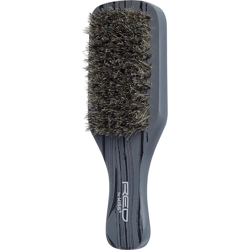Red by Kiss Medium Club Boar Brush BOR10 – Balanced Bristle Control for Waves & Grooming (Medium Firmness, Classic Club Handle) - Beauty Exchange Beauty Supply