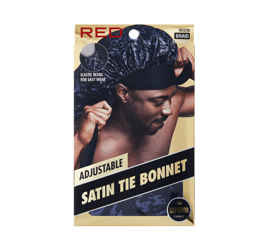 Red by Kiss Men's Adjustable Satin Tie Bonnet - Beauty Exchange Beauty Supply