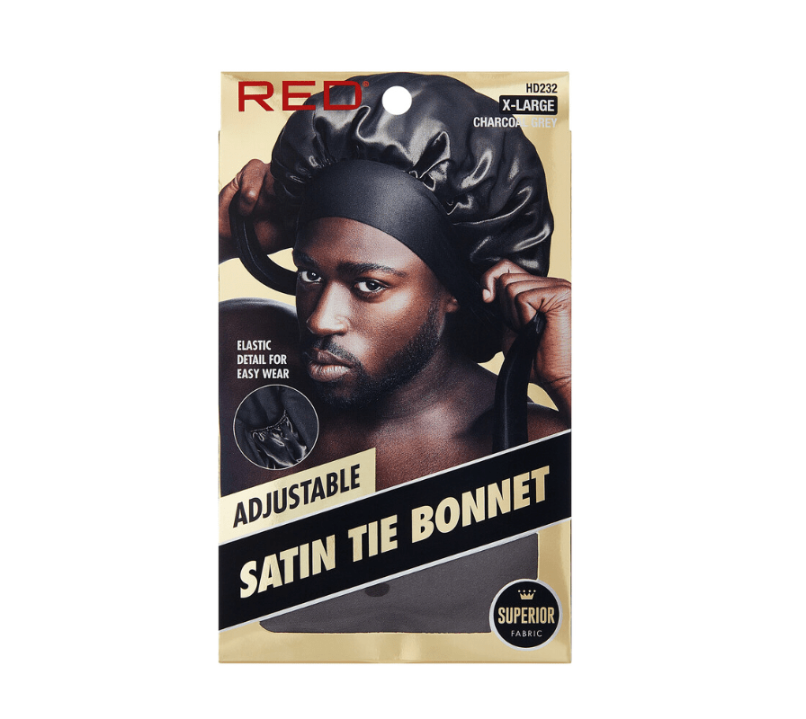 Red by Kiss Men's Adjustable Satin Tie Bonnet - Beauty Exchange Beauty Supply