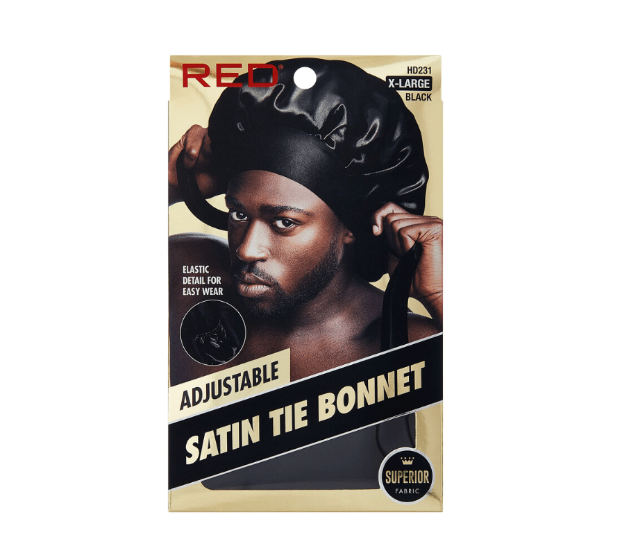 Red by Kiss Men's Adjustable Satin Tie Bonnet - Beauty Exchange Beauty Supply