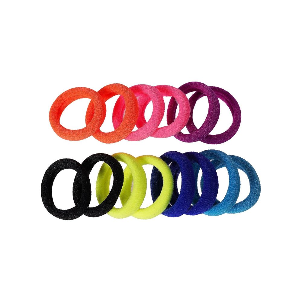 Red by Kiss Mini Ponytail Holders – No Damage, Maximum Hold, 12 Count (Black / Assorted Colors) - Beauty Exchange Beauty Supply