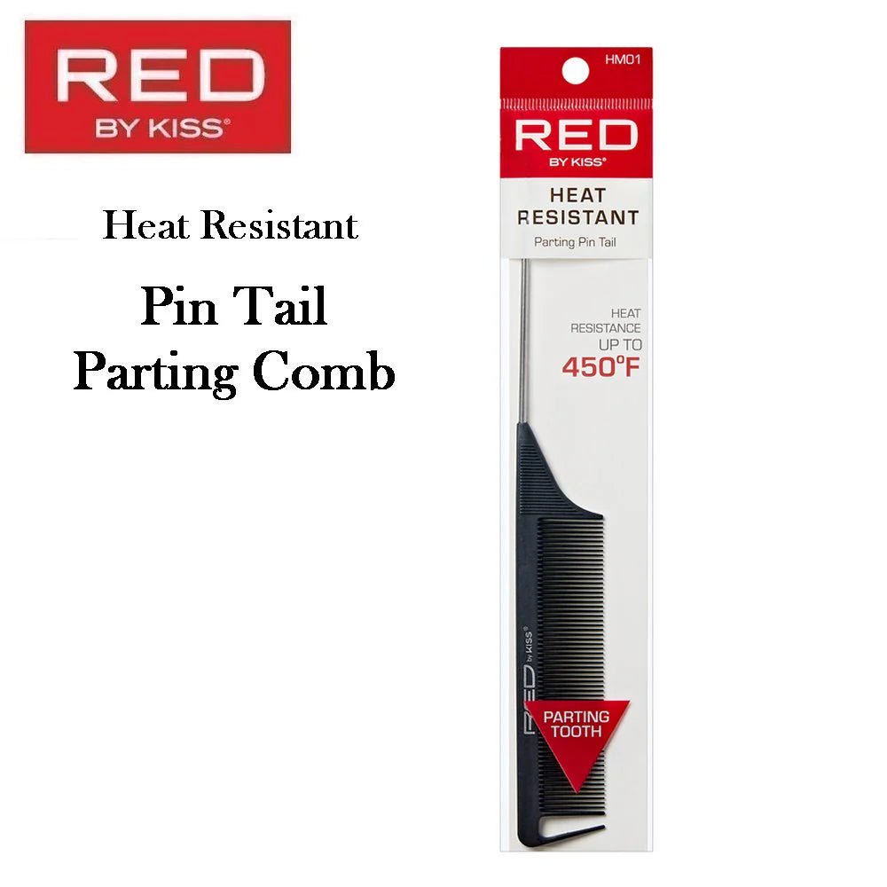 Red by Kiss Parting Pin Tail Comb | HM01 – Ultra - Fine Sectioning for Precision Styling - Beauty Exchange Beauty Supply