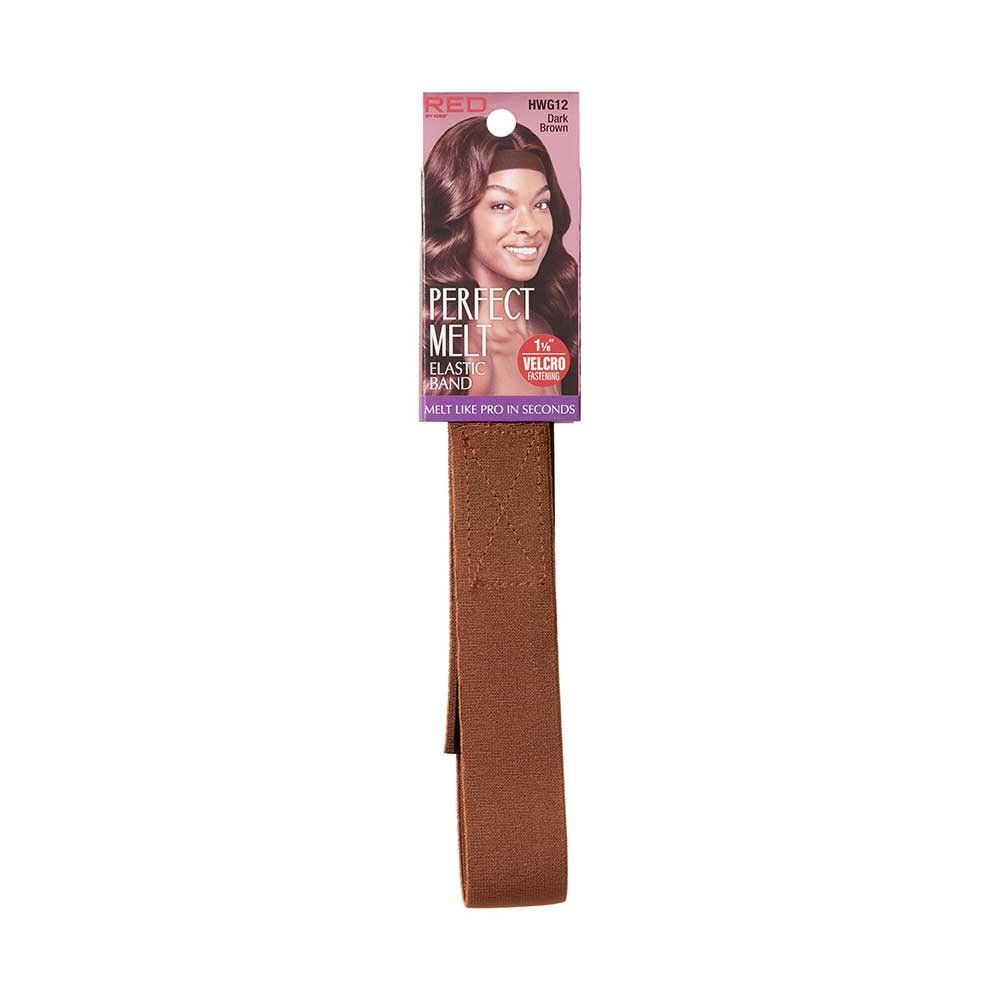 Red by Kiss Perfect Melt Elastic Band – Dark Brown | Gentle Hold, Seamless Melt, One Size - Beauty Exchange Beauty Supply