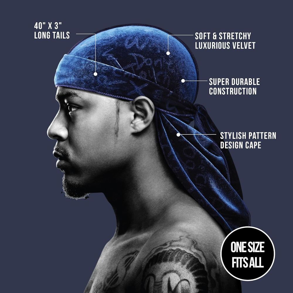 Red by Kiss Premium Bow Wow X Power Pattern Velvet Durag – Ultra - Rich Texture & Patterned Style | H91–H93 (Velvet Finish) - Beauty Exchange Beauty Supply