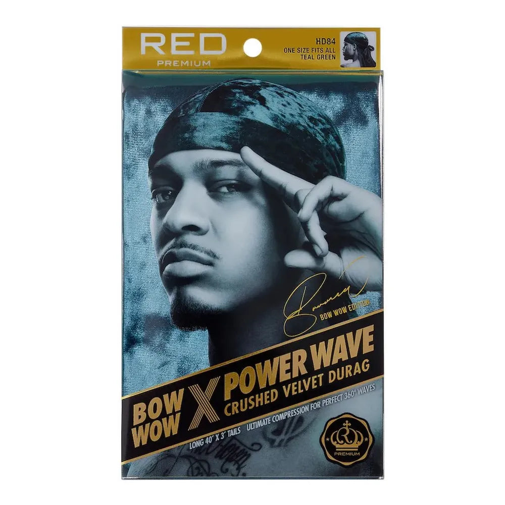 Red by Kiss Premium Bow Wow X Power Wave Durag – Ultra Compression & Silky Shine | HD 81–86b (Multiple Colors Available) - Beauty Exchange Beauty Supply