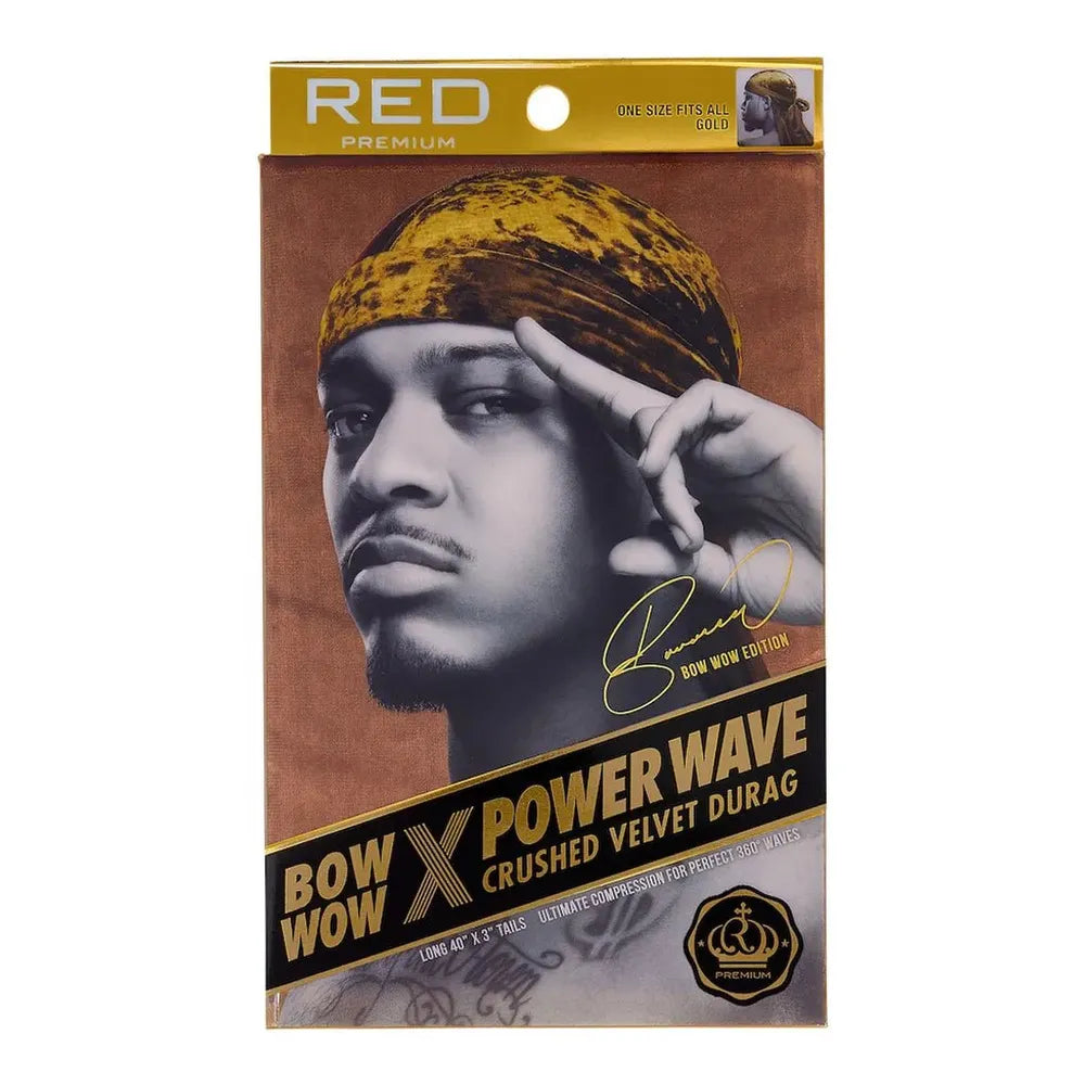 Red by Kiss Premium Bow Wow X Power Wave Durag – Ultra Compression & Silky Shine | HD 81–86b (Multiple Colors Available) - Beauty Exchange Beauty Supply