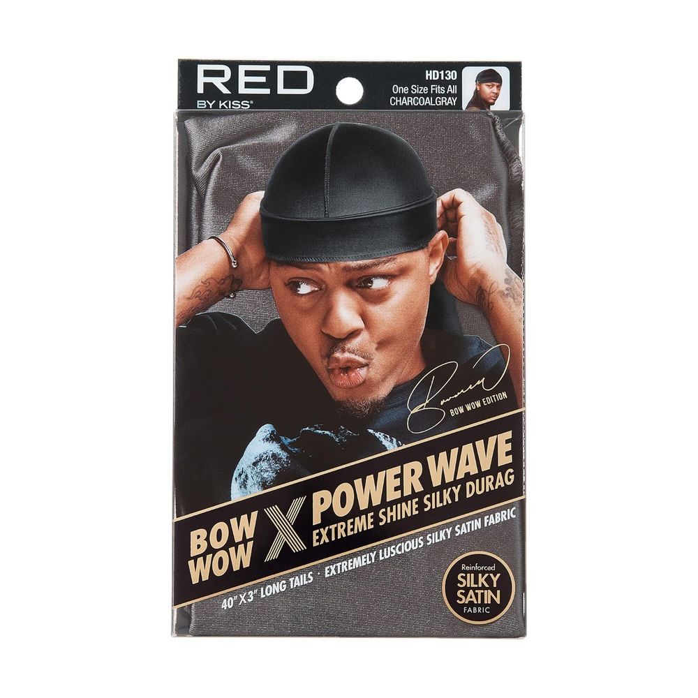Red by Kiss Premium Bow Wow X Power Wave Extreme Shine Silky Durag – Ultra - Silky Finish & Maximum Wave Compression | HD121–HD130 - Beauty Exchange Beauty Supply