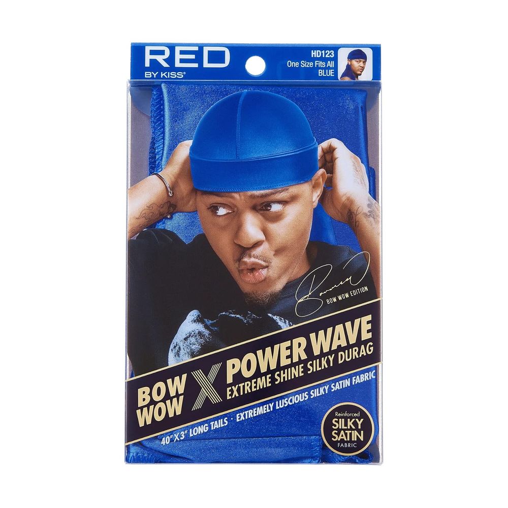 Red by Kiss Premium Bow Wow X Power Wave Extreme Shine Silky Durag – Ultra - Silky Finish & Maximum Wave Compression | HD121–HD130 - Beauty Exchange Beauty Supply