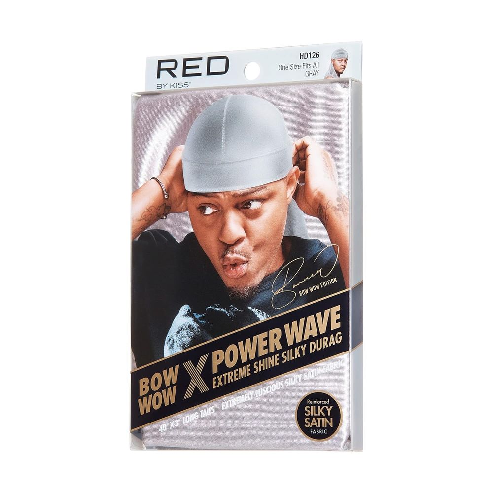 Red by Kiss Premium Bow Wow X Power Wave Extreme Shine Silky Durag – Ultra - Silky Finish & Maximum Wave Compression | HD121–HD130 - Beauty Exchange Beauty Supply