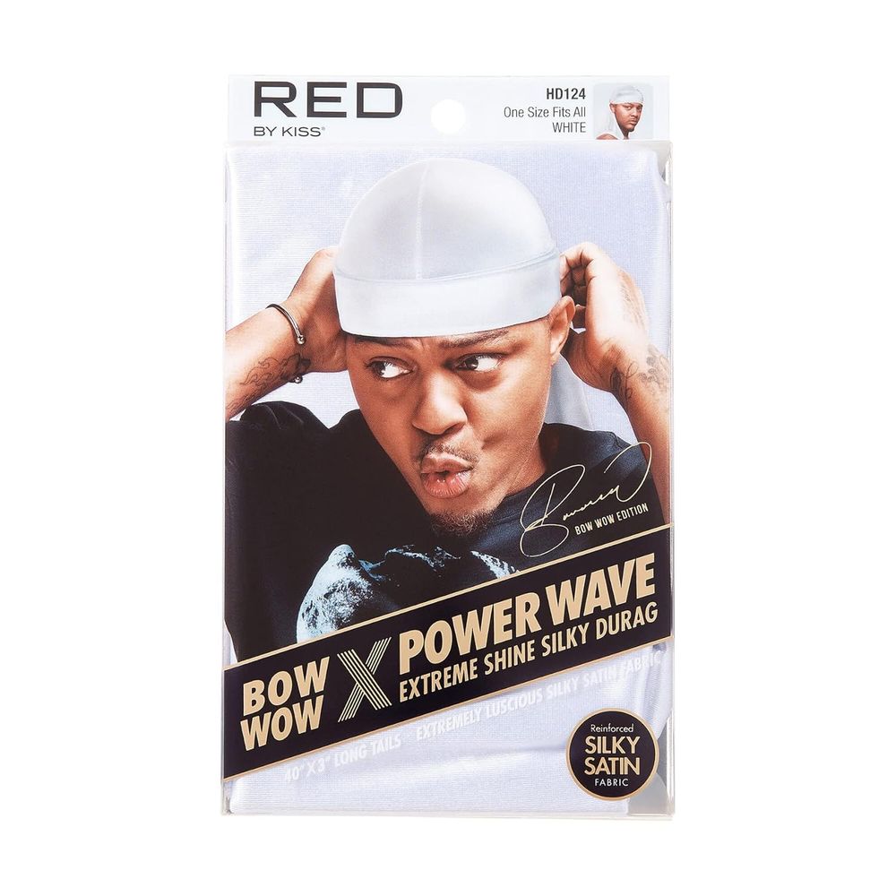 Red by Kiss Premium Bow Wow X Power Wave Extreme Shine Silky Durag – Ultra - Silky Finish & Maximum Wave Compression | HD121–HD130 - Beauty Exchange Beauty Supply