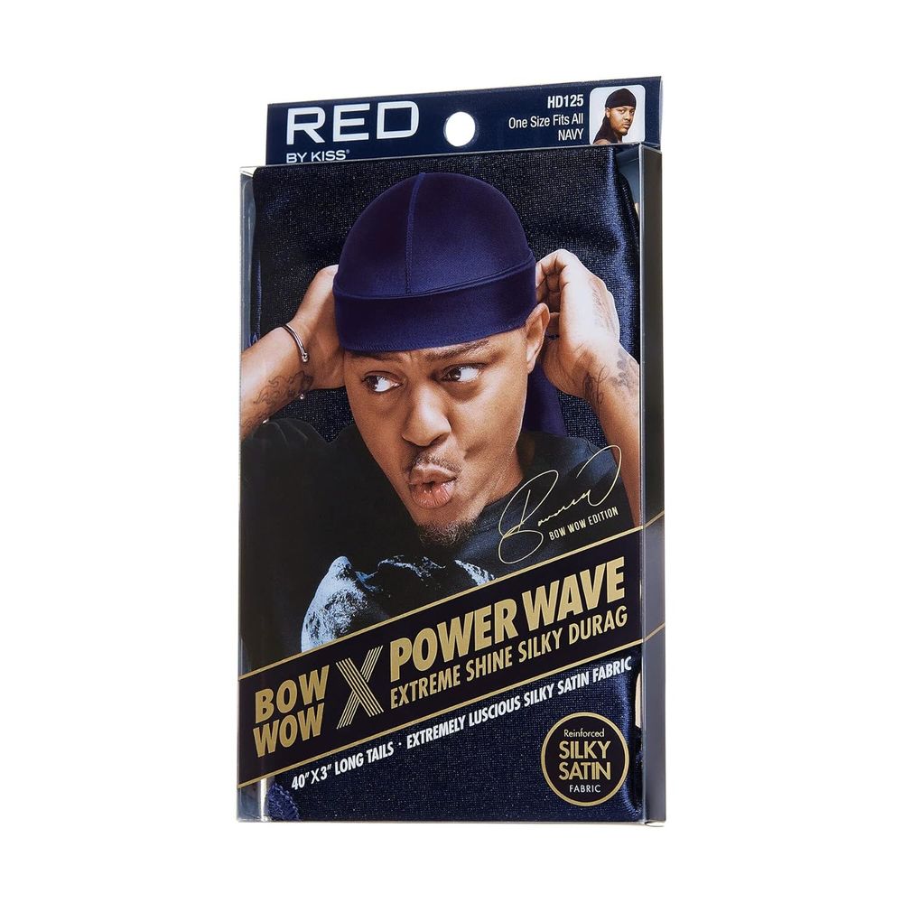 Red by Kiss Premium Bow Wow X Power Wave Extreme Shine Silky Durag – Ultra - Silky Finish & Maximum Wave Compression | HD121–HD130 - Beauty Exchange Beauty Supply