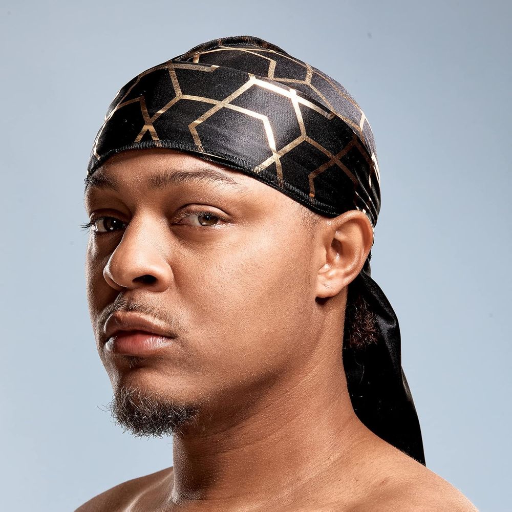 Red by Kiss Premium Bow Wow X Power Wave Lit Gold Silky Durag – Luxe Shine, Gold - Infused Prints, and Elite Hold | HD111–HD116 - Beauty Exchange Beauty Supply