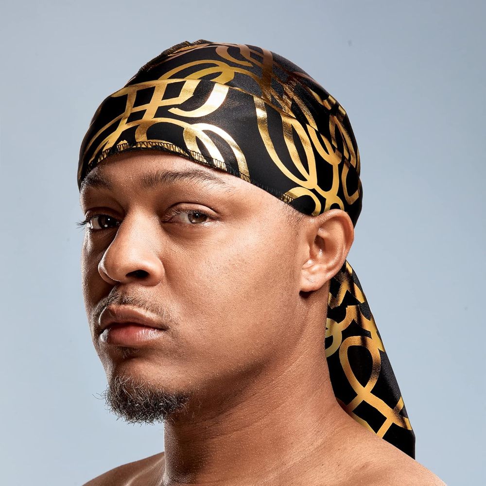 Red by Kiss Premium Bow Wow X Power Wave Lit Gold Silky Durag – Luxe Shine, Gold - Infused Prints, and Elite Hold | HD111–HD116 - Beauty Exchange Beauty Supply