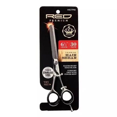 Red by Kiss Premium Hair Thinning Shear 6½" – 30 - Tooth HSCTP65 | Blend, Texturize & Finish Like a Pro - Beauty Exchange Beauty Supply