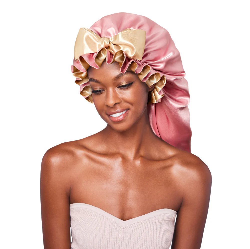 Red By Kiss Premium Satin Ruffle Tie Bonnet - Beauty Exchange Beauty Supply