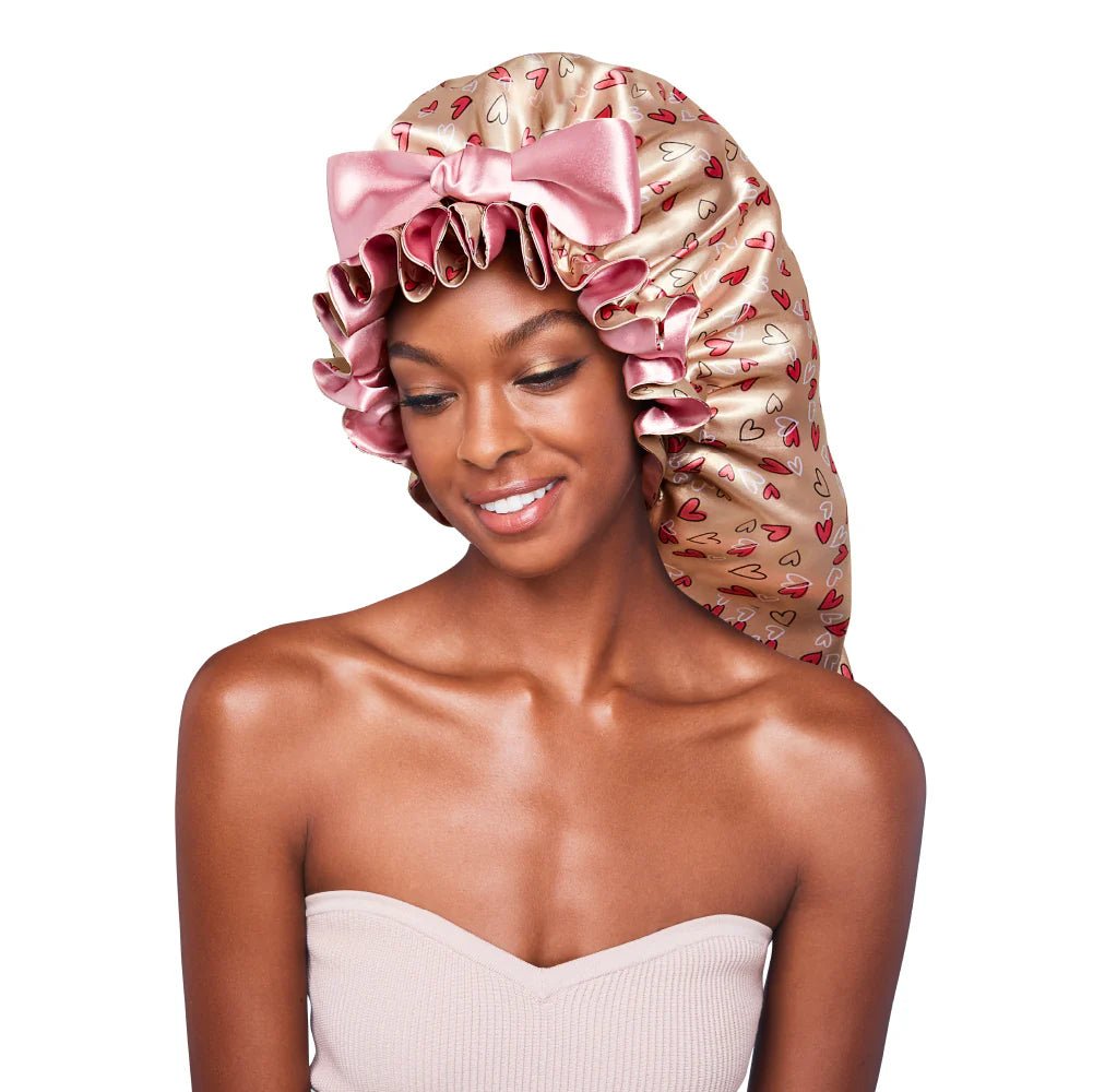 Red By Kiss Premium Satin Ruffle Tie Bonnet - Beauty Exchange Beauty Supply