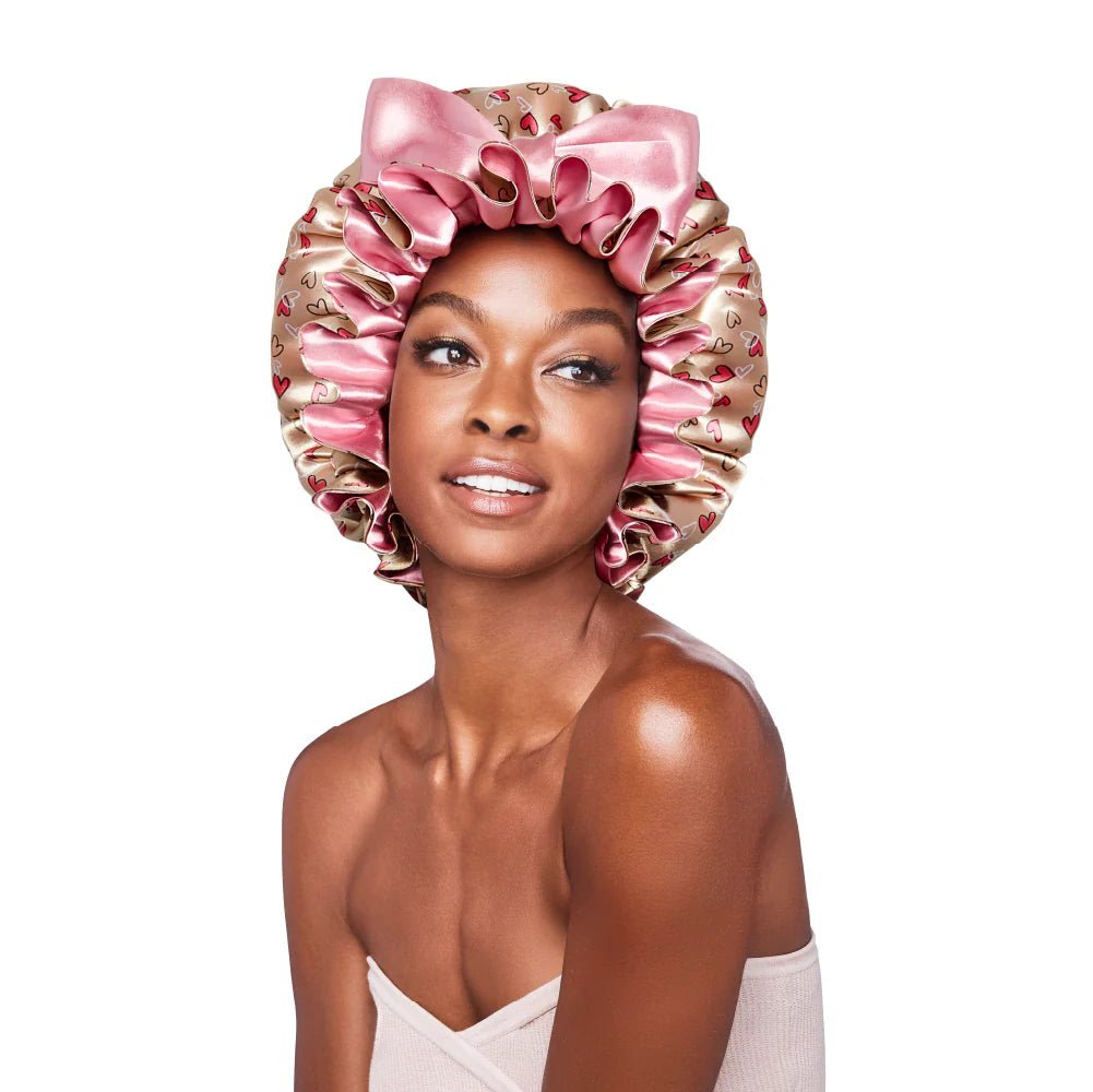 Red By Kiss Premium Satin Ruffle Tie Bonnet - Beauty Exchange Beauty Supply