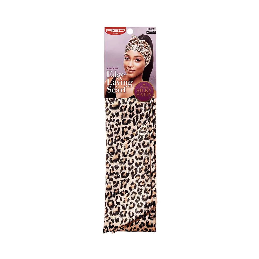 Red by Kiss Premium Silky Satin Scarf – Moisture - Locking, Frizz - Fighting, & Stylish Wrap | 60"x4" | Black, Leopard, Zebra, Tie - Dye & More - Beauty Exchange Beauty Supply