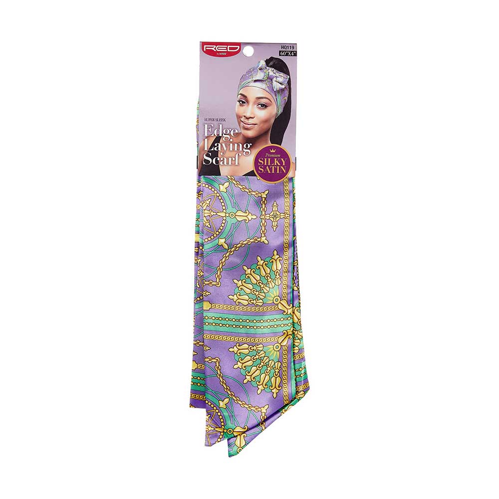 Red by Kiss Premium Silky Satin Scarf – Smooth, Protective & Print - Perfect | 60"x4" | Paisley, Status & White Variants (HQ116–HQ120) - Beauty Exchange Beauty Supply