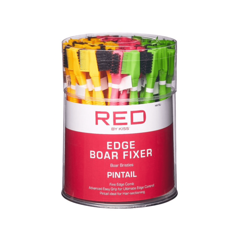 Red by Kiss Professional Edge Boar Brush with Pin Tail – (48pcs) - Beauty Exchange Beauty Supply