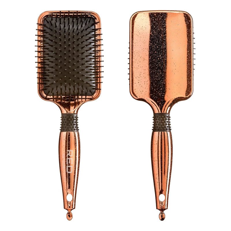 Red by Kiss Rose Gold Paddle Brush Square HH34 – Sleek, Smooth & Section with Precision | Size: Square Paddle - Beauty Exchange Beauty Supply
