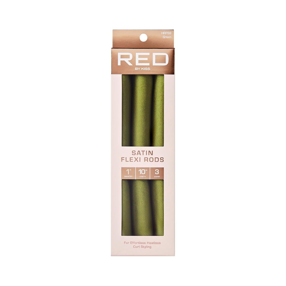 Red by Kiss Satin Flexi Rods | 6 Color Variants for Smooth, Heat - Free Curls - Beauty Exchange Beauty Supply