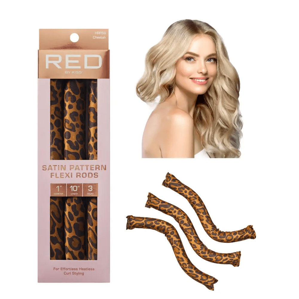 Red by Kiss Satin Flexi Rods – Animal Print - Beauty Exchange Beauty Supply