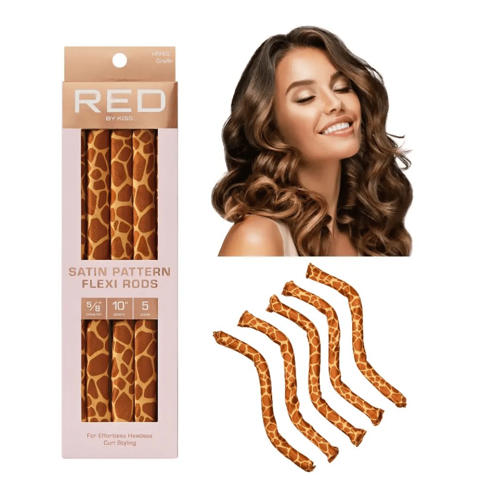 Red by Kiss Satin Flexi Rods – Animal Print - Beauty Exchange Beauty Supply