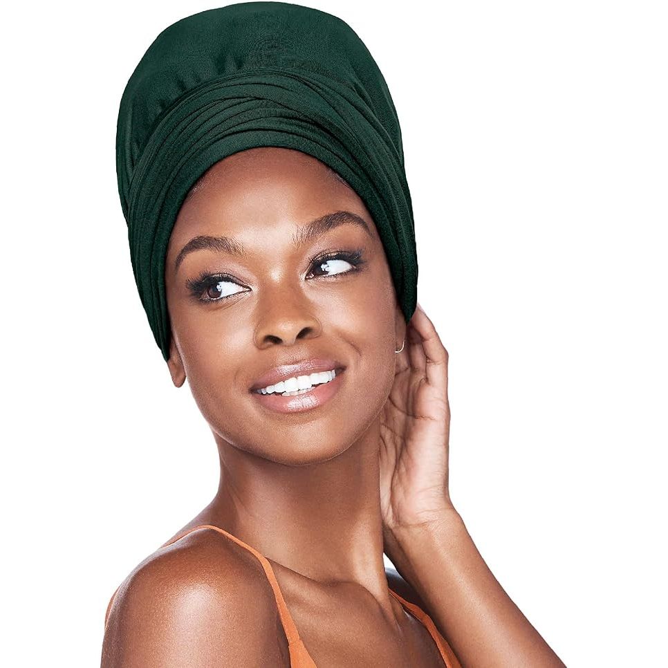 Red by Kiss Satin - Lined Infinity Turban - Close Top | Prevents Frizz, Locks in Moisture | Black, Charcoal, Dark Green | One Size - Beauty Exchange Beauty Supply