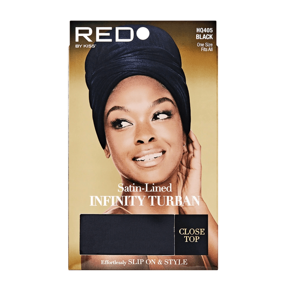 Red by Kiss Satin - Lined Infinity Turban - Open Top - Beauty Exchange Beauty Supply