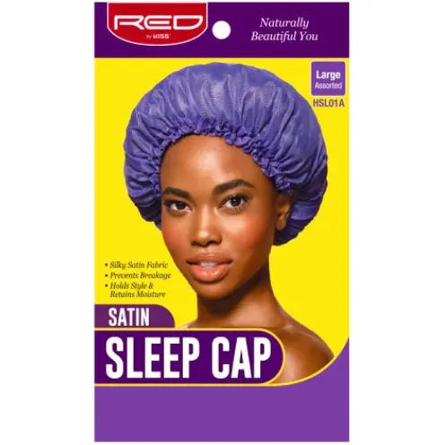 Red by Kiss Satin Sleep Cap – Assorted Colors | Large Extra Large & Extra Jumbo | Frizz - Free Night Hair Protection - Beauty Exchange Beauty Supply