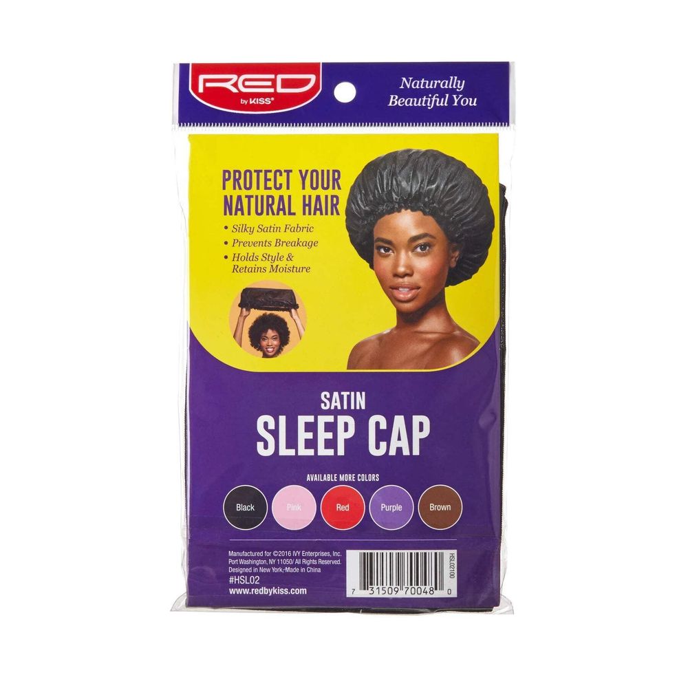 Red by Kiss Satin Sleep Cap – Extra Large (HSL02) | Frizz - Free Overnight Protection for Voluminous Styles - Beauty Exchange Beauty Supply