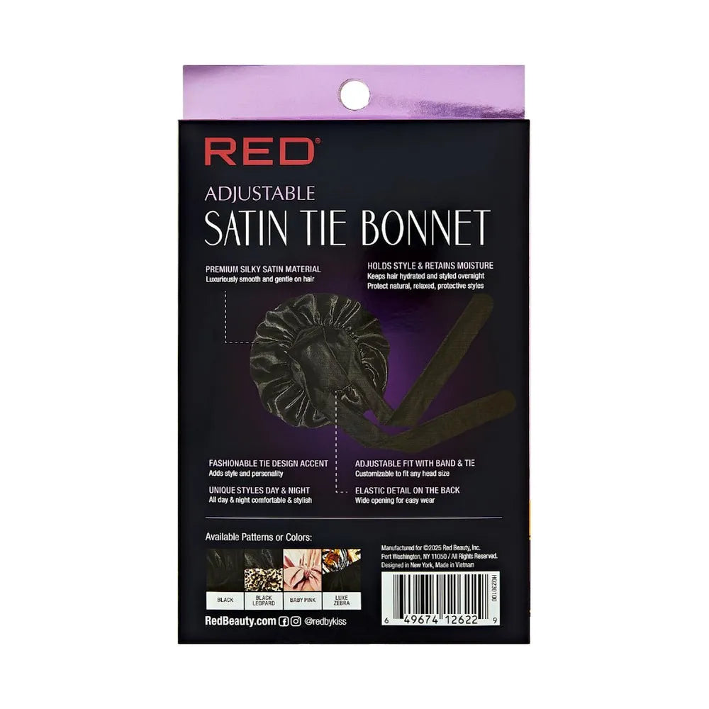 Red by Kiss Satin Tie Bonnet XL - Beauty Exchange Beauty Supply
