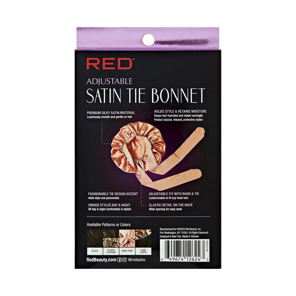 Red by Kiss Satin Tie Bonnet XL - Beauty Exchange Beauty Supply