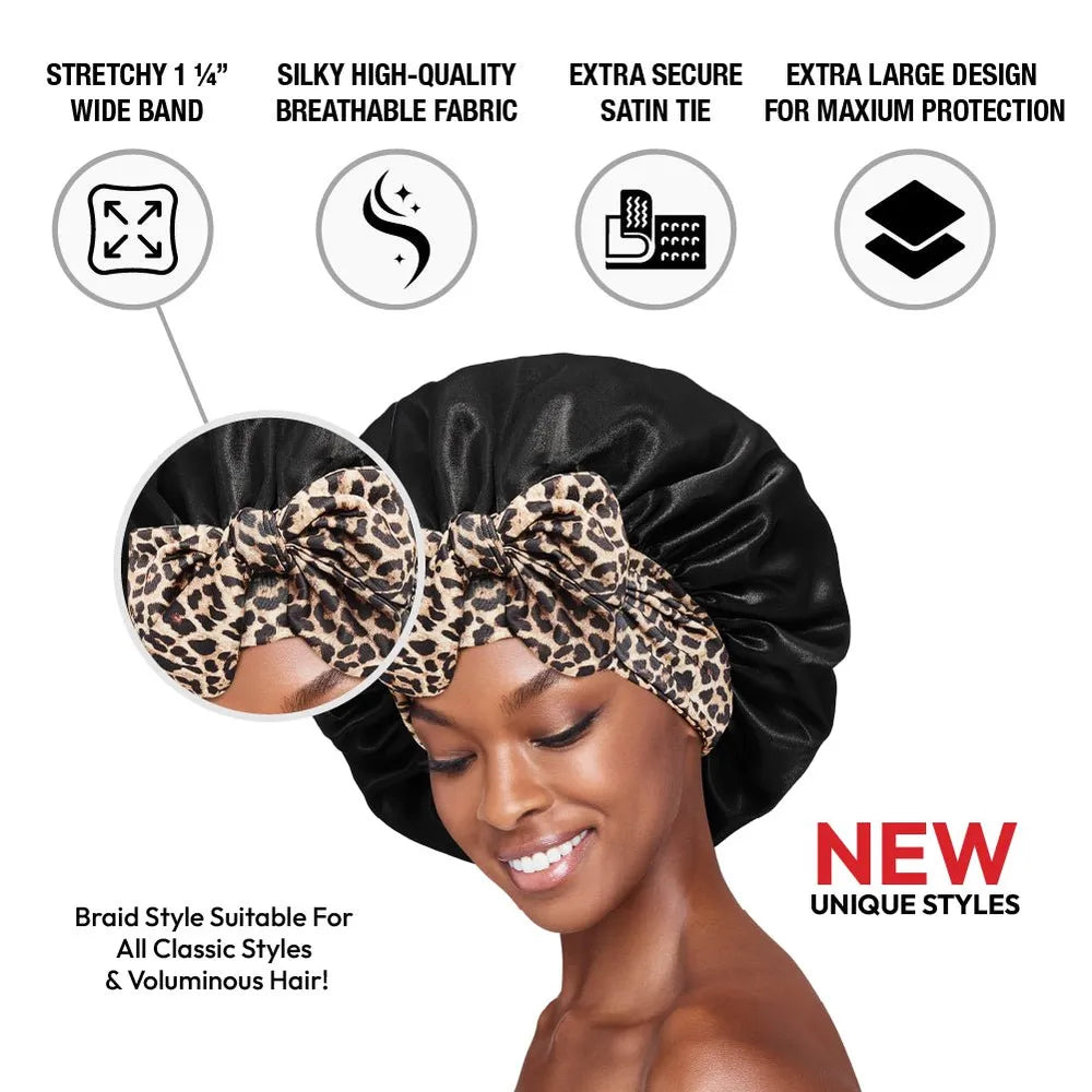 Red by Kiss Satin Tie Bonnet XL - Beauty Exchange Beauty Supply